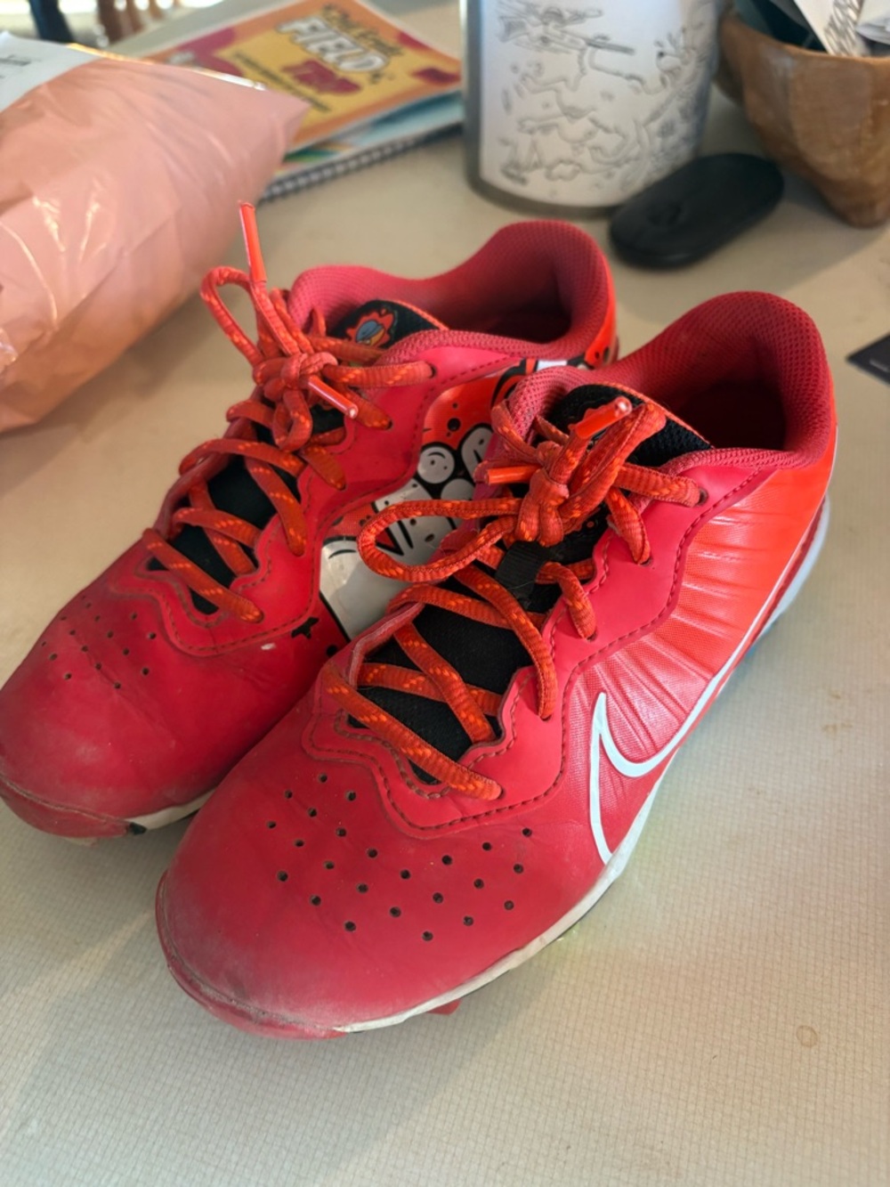 Nike Kids baseball cleats - Bright orange